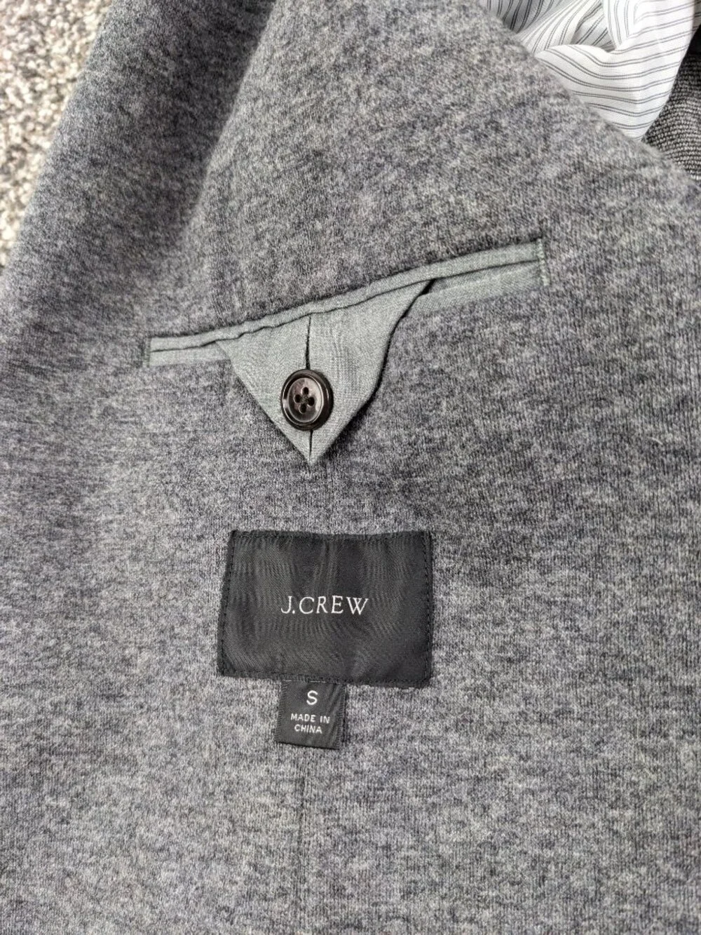 2021 J Crew Knit Blazer Sport Coat Wool Blend Unstructured Gray Mens Small AX264